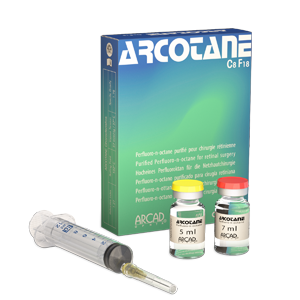Arcotane, líquido preoperatorio para tratamiento de desgarros de la retina
